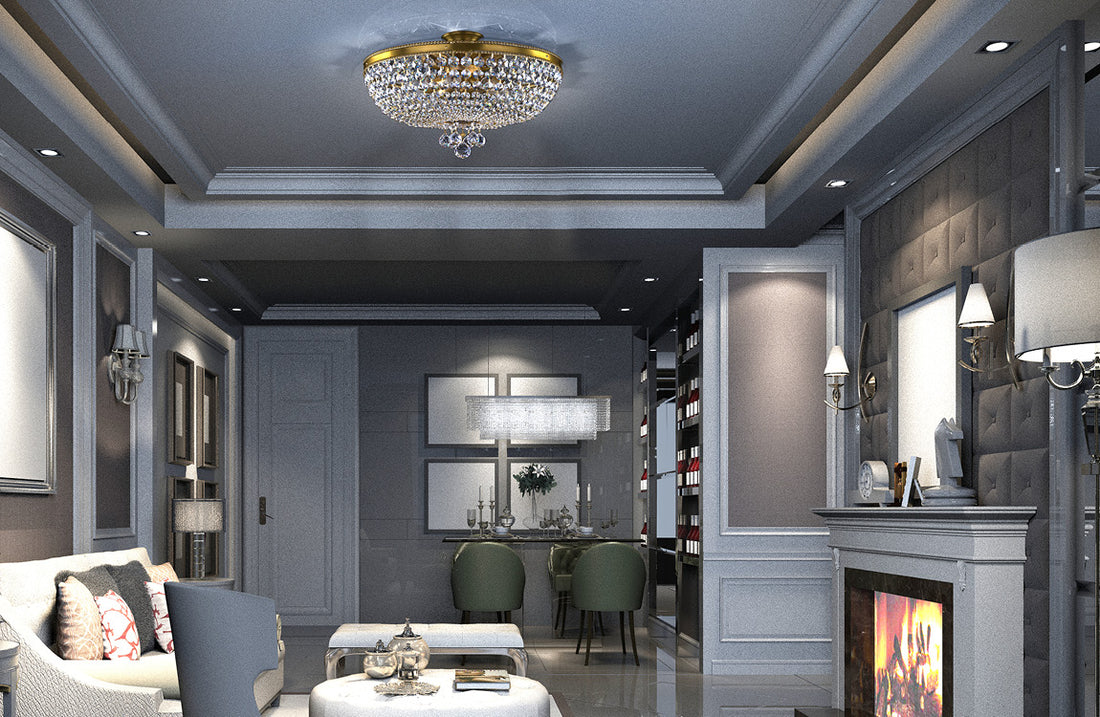 Plafonnier en cristal L213CLNPT