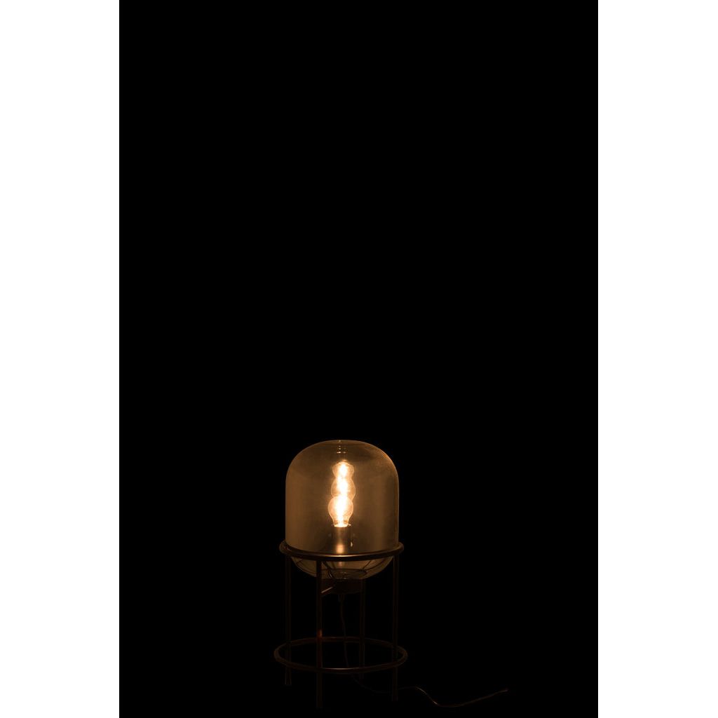 Lampe Sur Pied Sasha Verre/Métal Argent/Noir Petite | Designix -     - https://designix.fr