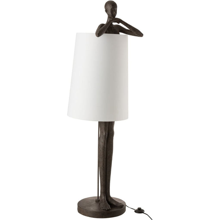 Lampe Homme Poly Marron/Blanc | Designix -     - https://designix.fr