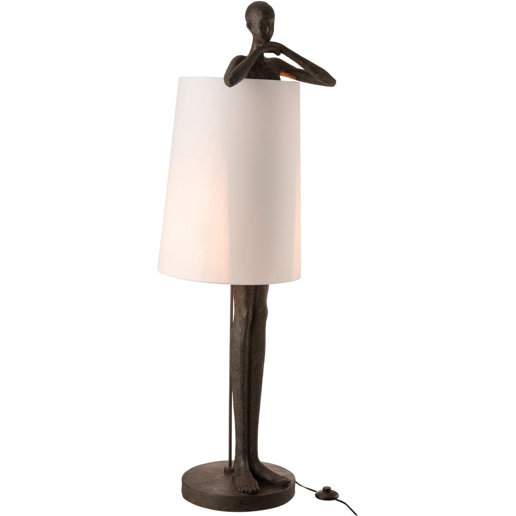 Lampe Homme Poly Marron/Blanc | Designix -     - https://designix.fr