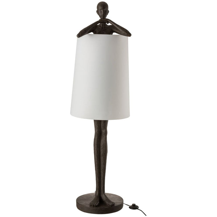 Lampe Homme Poly Marron/Blanc | Designix -     - https://designix.fr