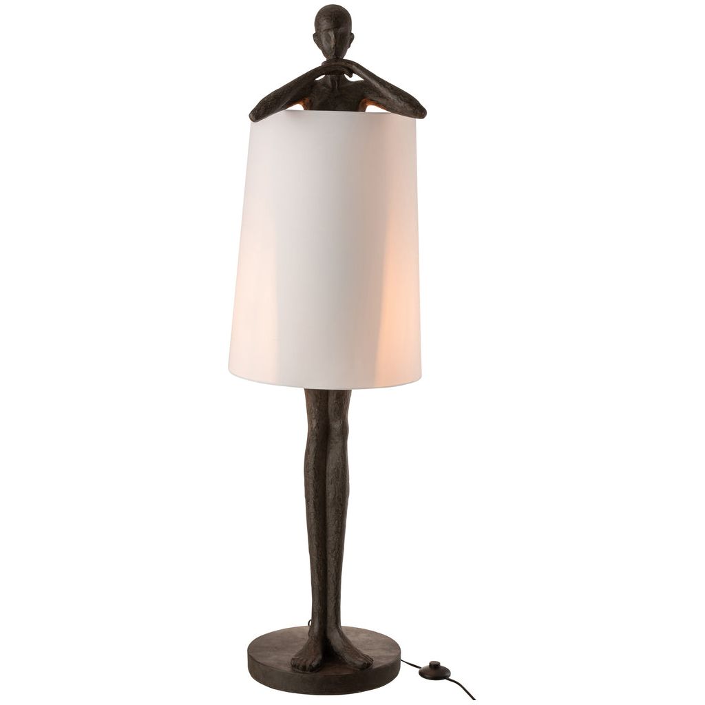 Lampe Homme Poly Marron/Blanc | Designix -     - https://designix.fr