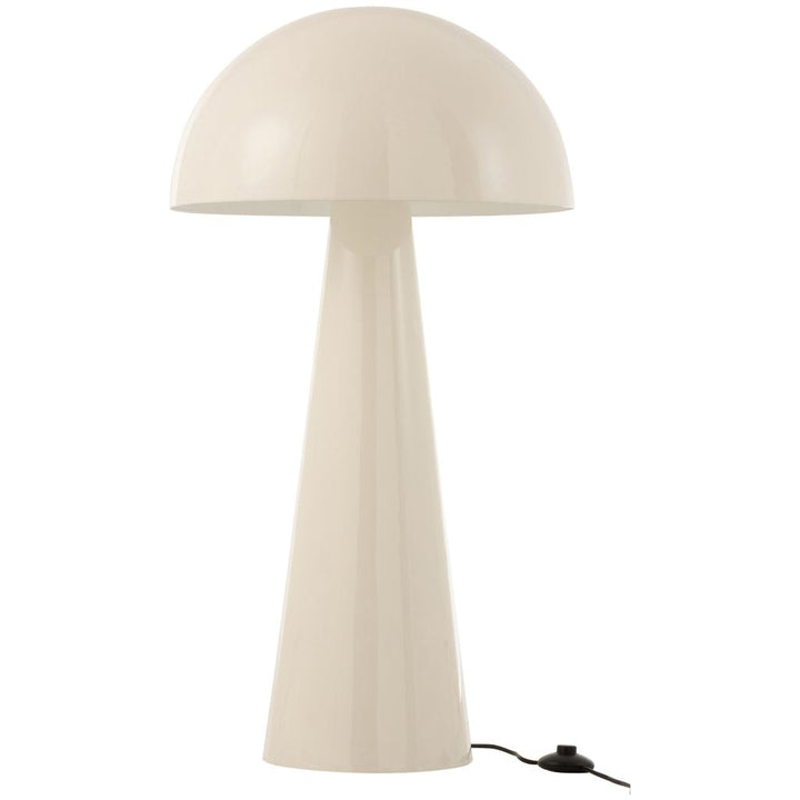 Lampe Champignon Métal Brillant Blanc Très Grand | Designix -     - https://designix.fr