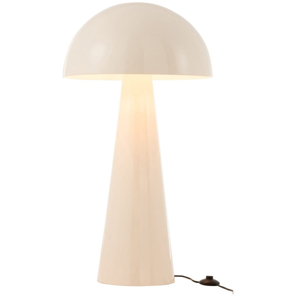 Lampe Champignon Métal Brillant Blanc Très Grand | Designix -     - https://designix.fr