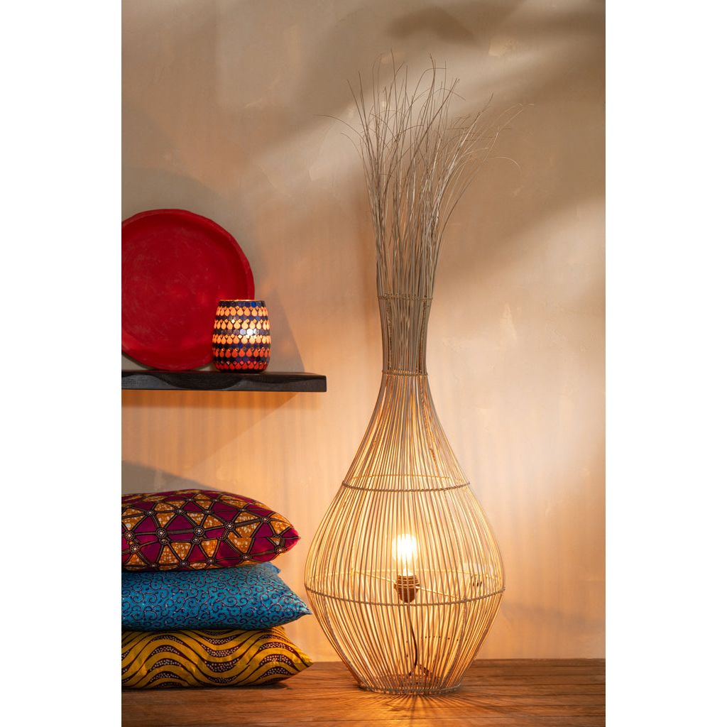 Lampe Poire Bâtons Noix de Coco Naturelle | Designix -     - https://designix.fr