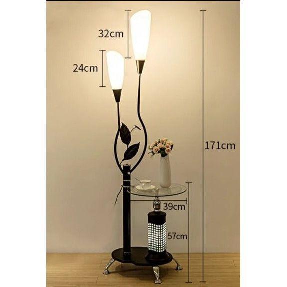 Lampadaire Abat - jour Fleur | Élégance Florale - Designix Lampadaire Blanc