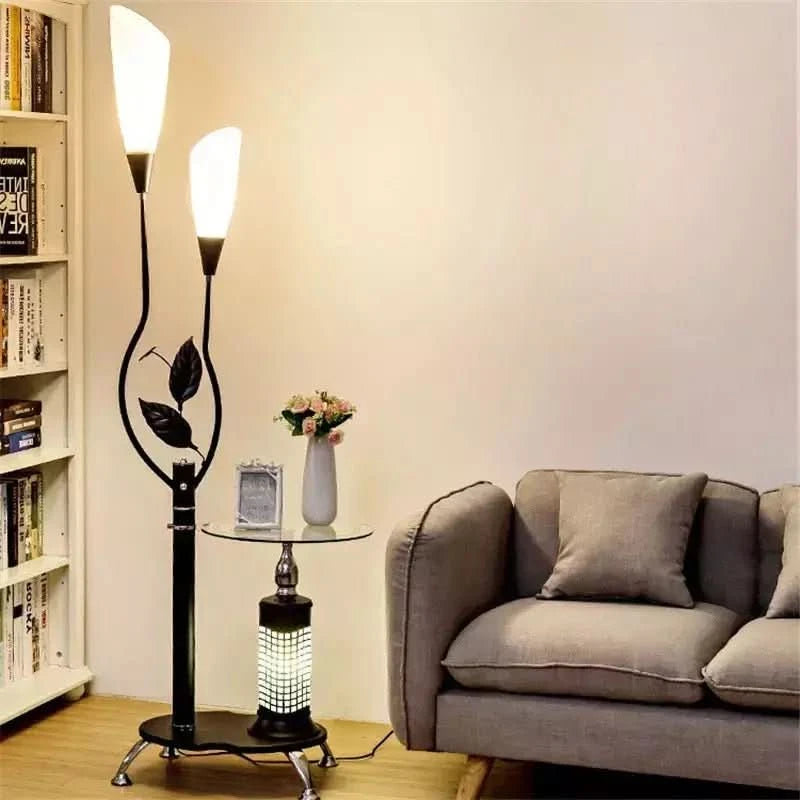 Lampadaire Abat-jour Fleur | Élégance Florale