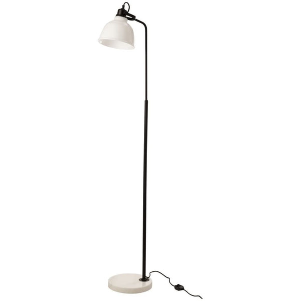 Lampadaire Acier Verre Blanc Magali