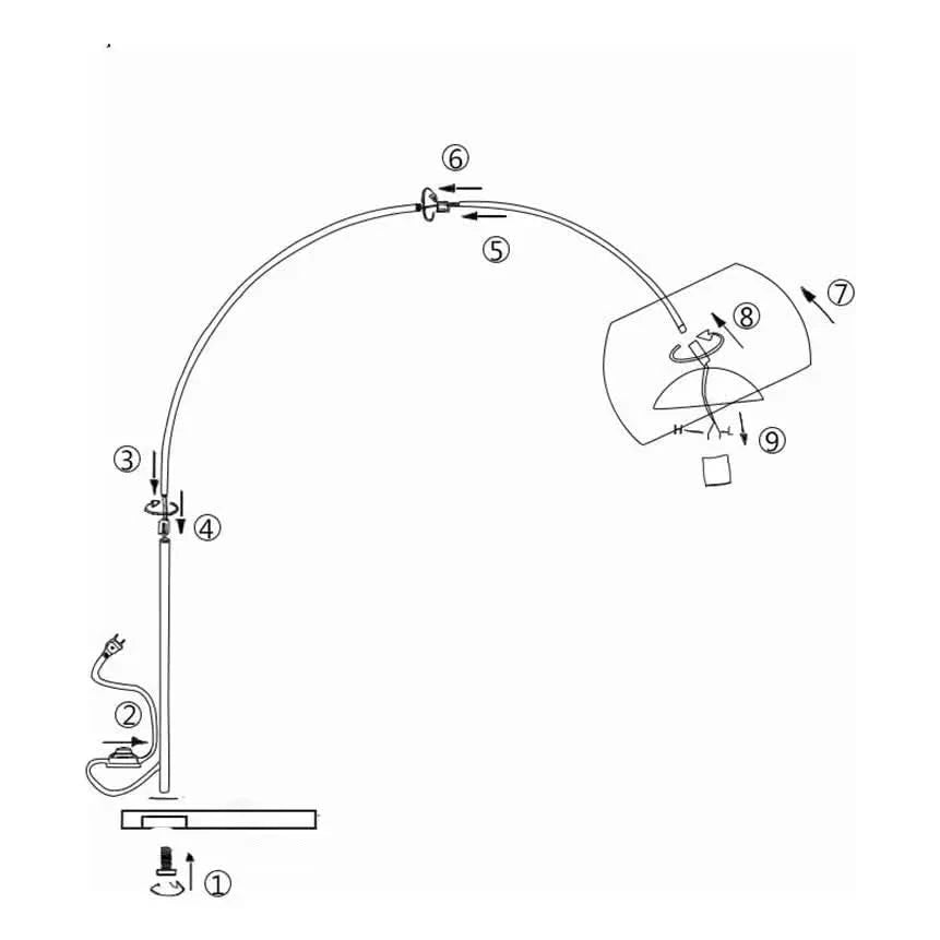 Lampadaire Argenté | Éclat Moderne - Designix Lampadaire