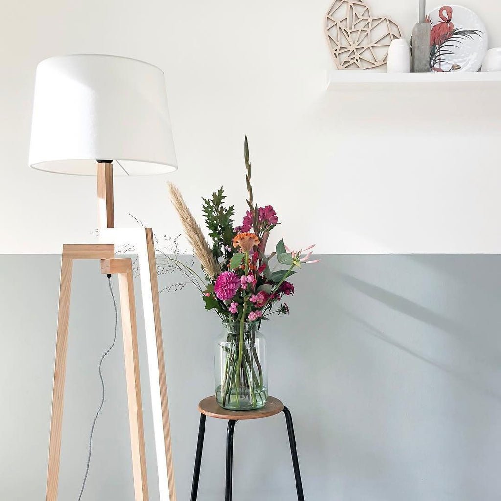 Lampadaire Bohème Bois | Eira - Designix Lampadaire