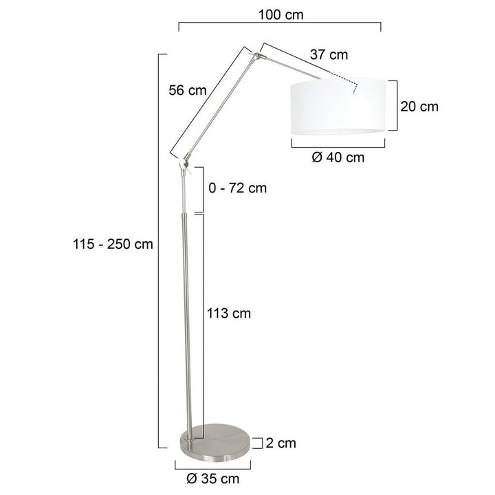 Lampadaire Design Blanc | Dore - Designix Lampadaire