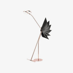 Lampadaire doré tube | Nessa