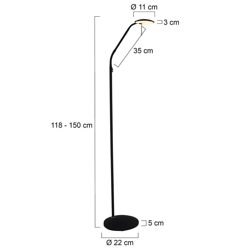Lampadaire Dimmable Noir | Rena - Designix Lampadaire