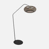 Lampadaire liseuse bambou, arc déporté à abat-jour tressé | Anne
