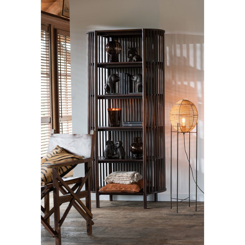 Lampadaire Métallique Rotin Naturel - Designix