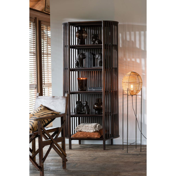 Lampadaire Métallique Rotin Naturel - Designix