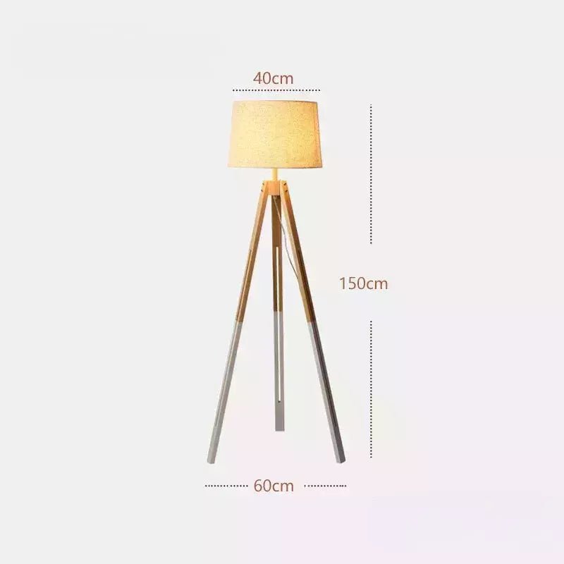 Lampadaire Trépied Bois | Élégance Naturelle - Designix Lampadaire