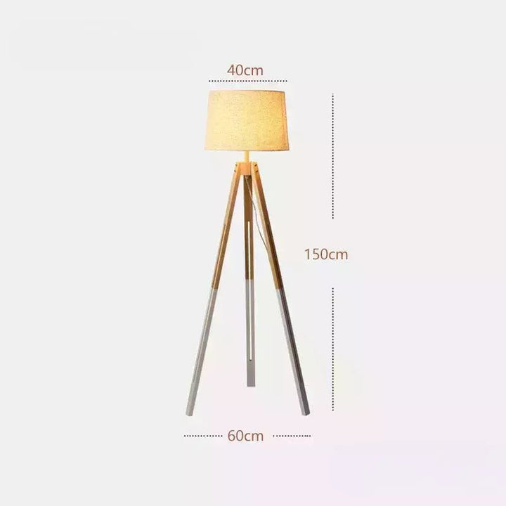 Lampadaire Trépied Bois | Élégance Naturelle - Designix Lampadaire