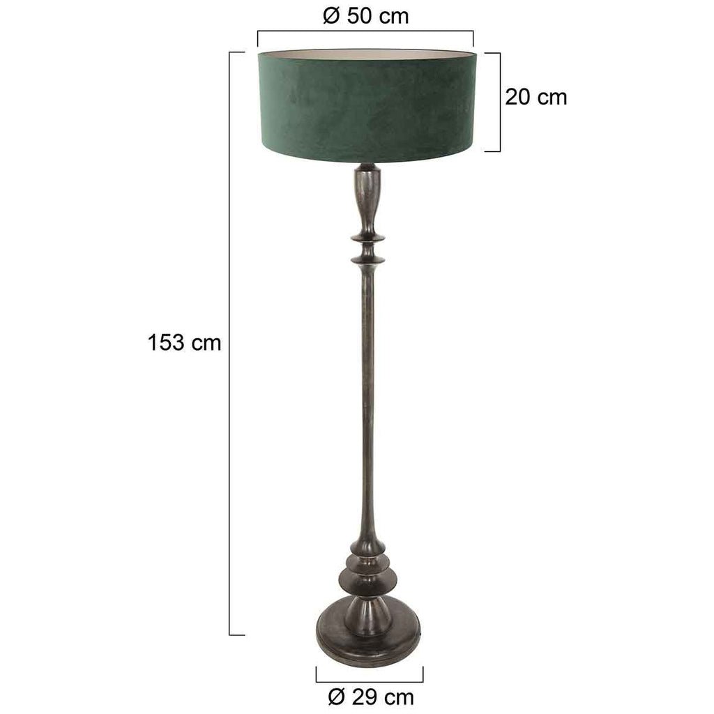 Lampadaire Vert Velours | Hyle - Designix Lampadaire