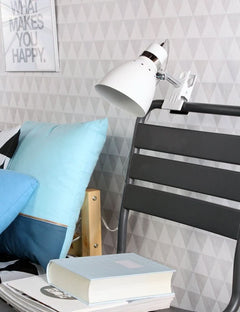 Lampe à Pince Spring 6827W Blanc - Design Industriel Steinhauer