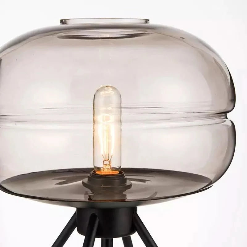 Lampe à Poser en Verre | Sphère Lumineuse - Designix Lampe de chevet Bleu