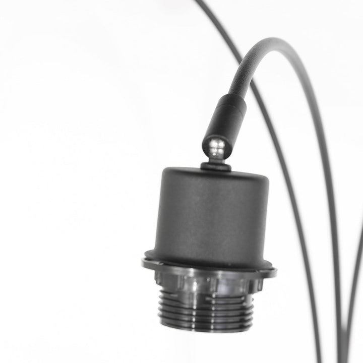 Lampe Arc 3 Lumières Bambou Noir | Yale - Designix Lampadaire