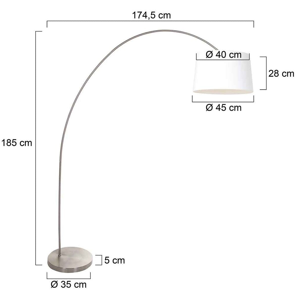 Lampe Arquée Blanche | Eyle - Designix Lampadaire