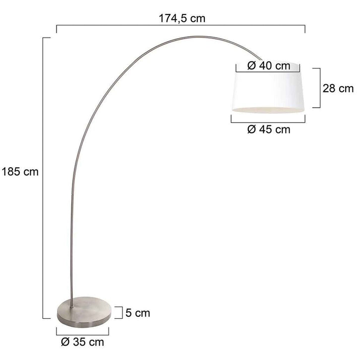 Lampe Arquée Blanche | Eyle - Designix Lampadaire