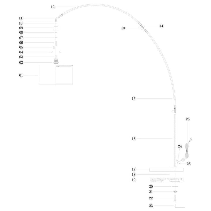 Lampe Arquée Élégante | Solva - Designix Lampe de Table