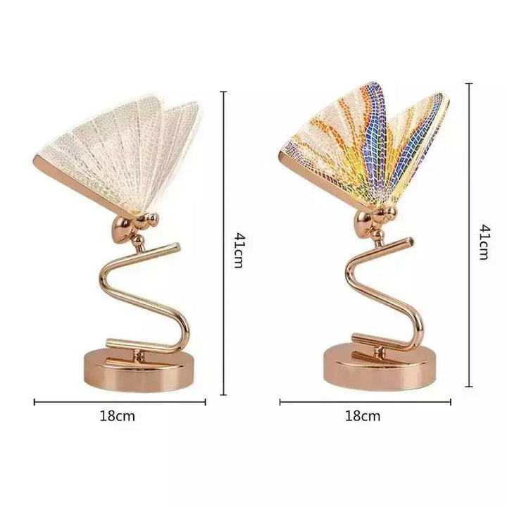 Lampe Art Nouveau Papillion | Lueur Papillon - Designix Lampe de chevet Multicolor Blanc Chaud