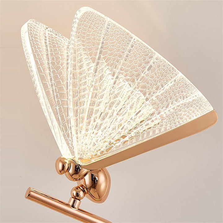 Lampe Art Nouveau Papillion | Lueur Papillon - Designix Lampe de chevet Transparent Blanc Chaud