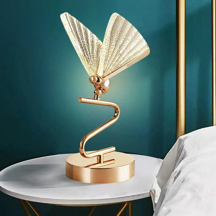 Lampe Art Nouveau Papillion | Lueur Papillon - Designix Lampe de chevet Transparent Blanc Chaud
