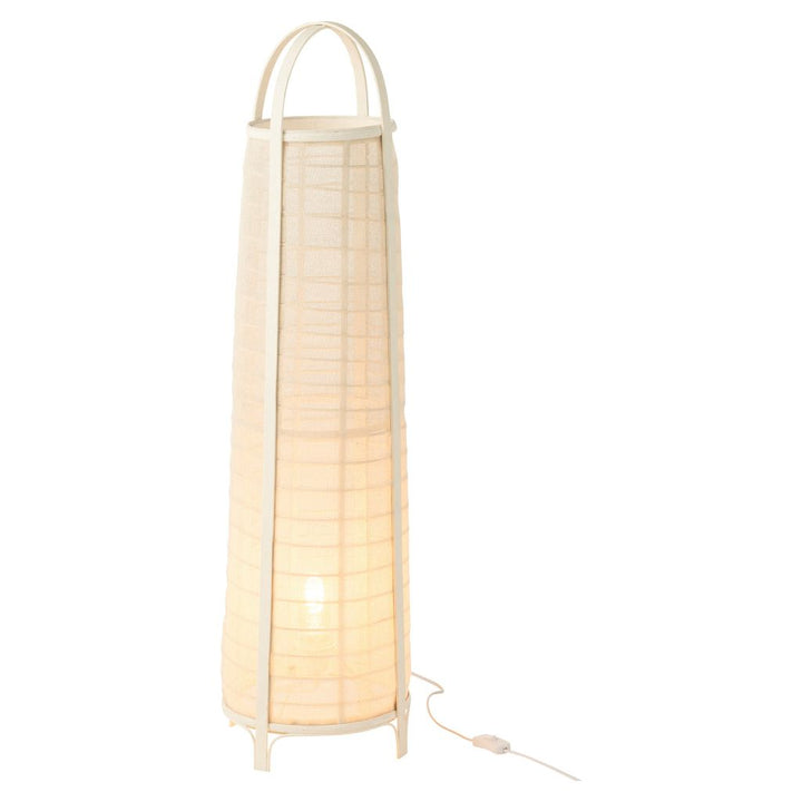 Lampe Bambou Coton Blanc - Designix