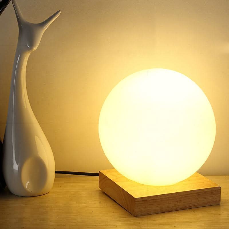 Lampe Boule à Poser | Lueur Sphérique - Designix Lampe de chevet Carré