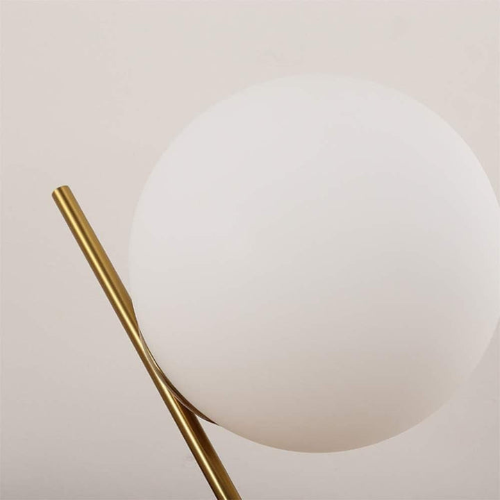 Lampe Boule sur Pied | Éclat Sphérique - Designix Lampe de chevet Petite Doré Blanc Chaud