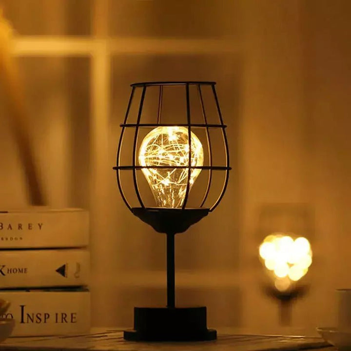 Lampe Bouteille | Éclat Vigneron - Designix Lampe de chevet Verre à Vin | 13 x 28 cm