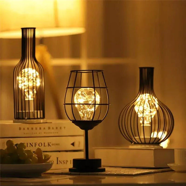 Lampe Bouteille | Éclat Vigneron - Designix Lampe de chevet Verre à Vin | 13 x 28 cm