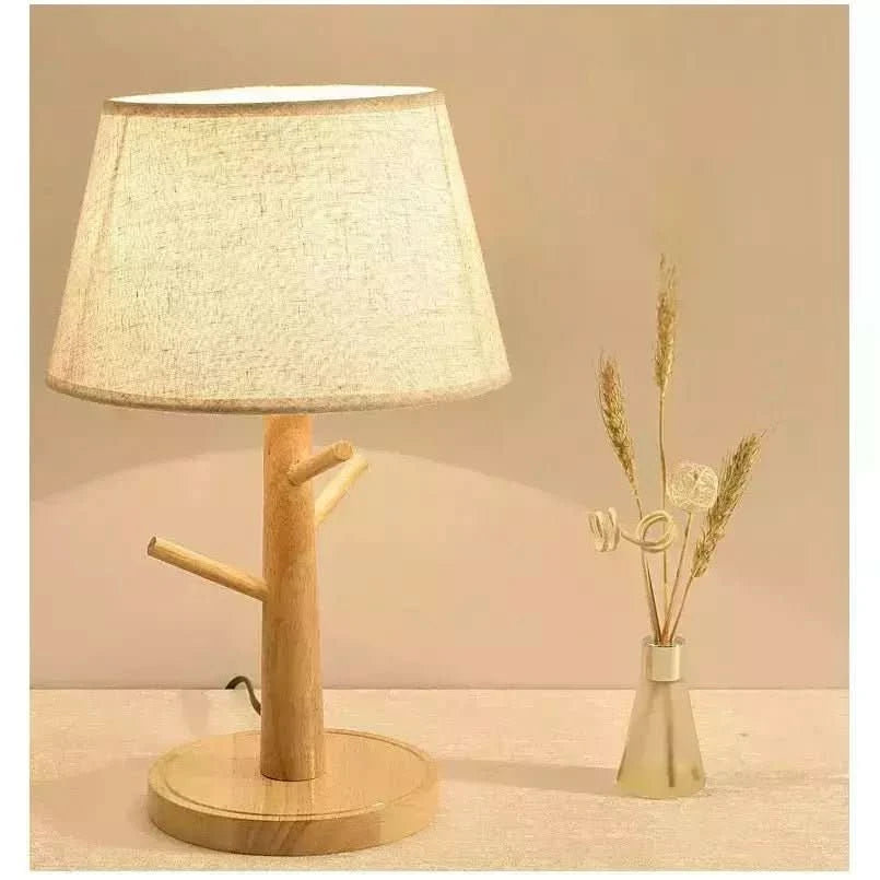 Lampe de Chevet Bois | Éclat Raffiné - Designix Lampe de chevet 3 Branches | 41cm Blanc Chaud
