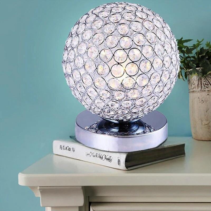 Lampe de Chevet Boule | Étoile Filante - Designix Lampe de chevet Chrome Lumière Chaude