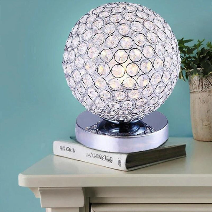 Lampe de Chevet Boule | Étoile Filante - Designix Lampe de chevet Chrome Lumière Chaude