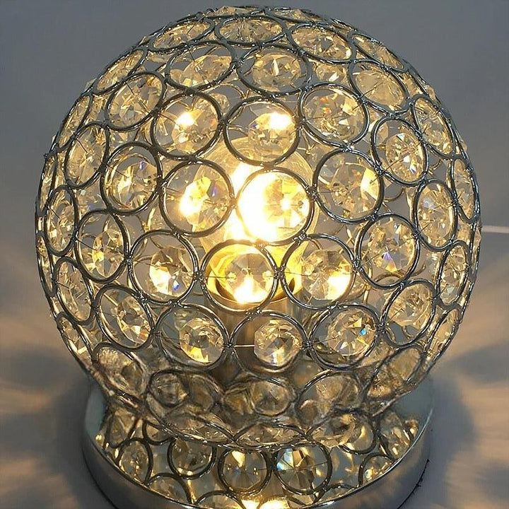 Lampe de Chevet Boule | Étoile Filante - Designix Lampe de chevet Chrome Lumière Chaude