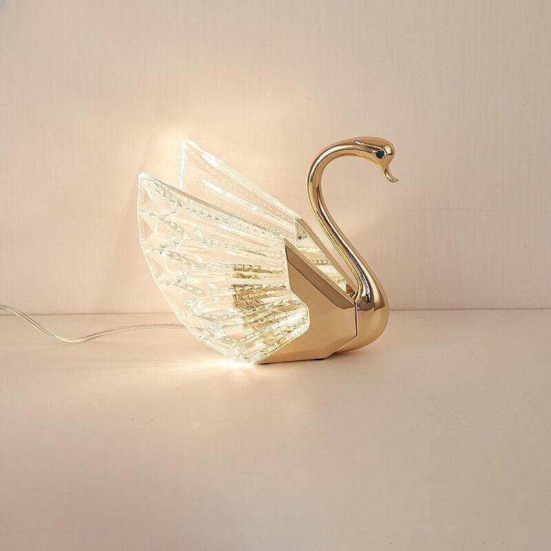 Lampe de Chevet Cygne | Étoile Radieuse - Designix Lampe de chevet Transparent