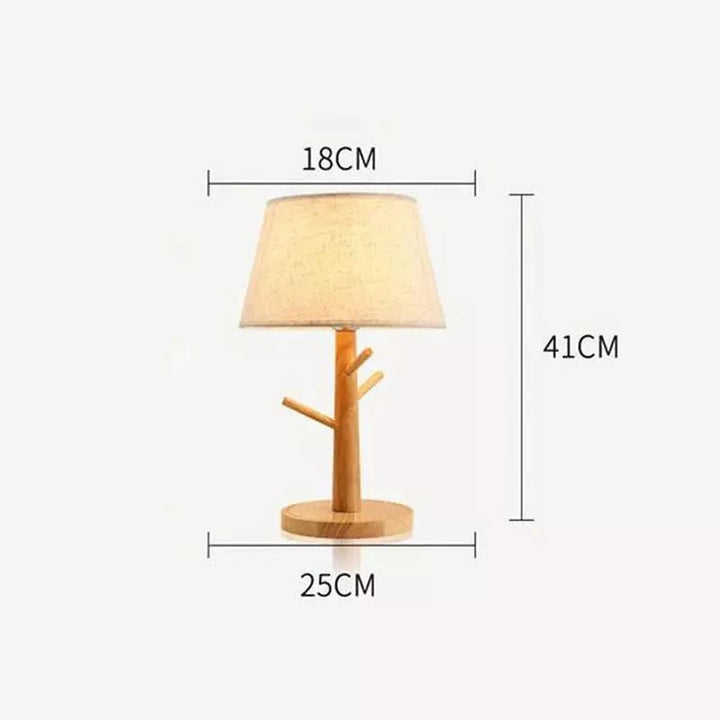 Lampe de Chevet Design Bois | Lueur Nature - Designix Lampe de chevet Blanc Chaud