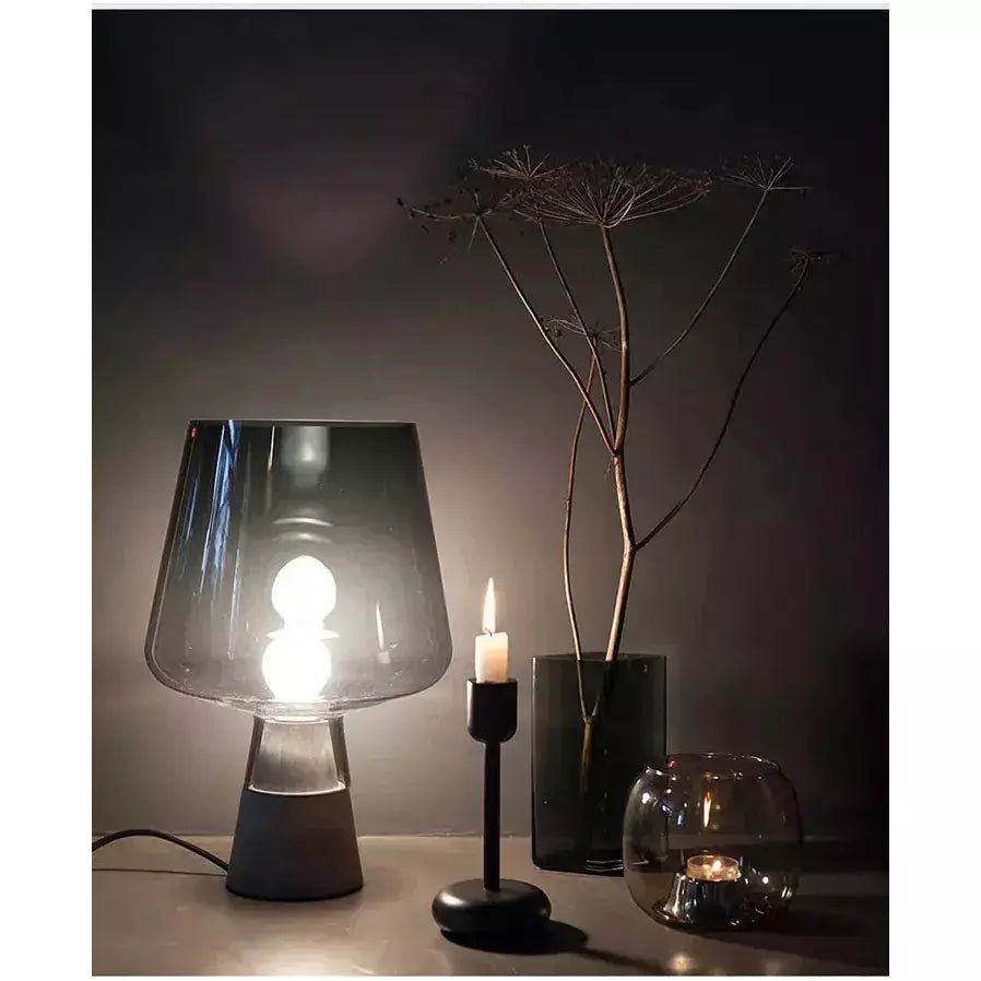 Lampe de Chevet en Verre | Brilliance Chic - Designix Lampe de chevet Gris Diamètre 20cm