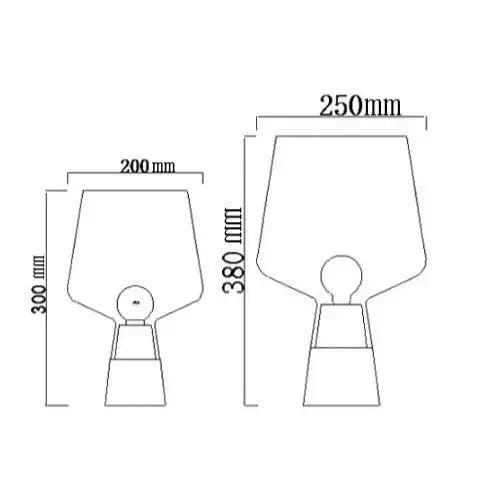 Lampe de Chevet en Verre | Brilliance Chic - Designix Lampe de chevet Gris Diamètre 20cm