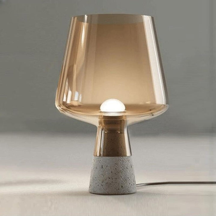 Lampe de Chevet en Verre | Brilliance Chic | Designix - Lampe de chevet Ambre Diamètre 20cm  - https://designix.fr/