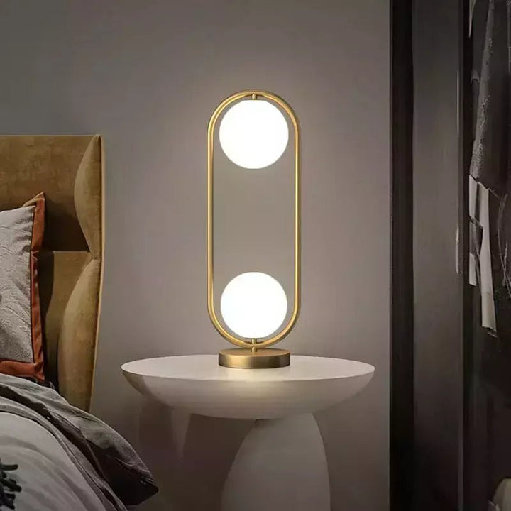 Lampe de Chevet Minimaliste | Élégance Nocturne - Designix Lampe de chevet Laiton Blanc Chaud