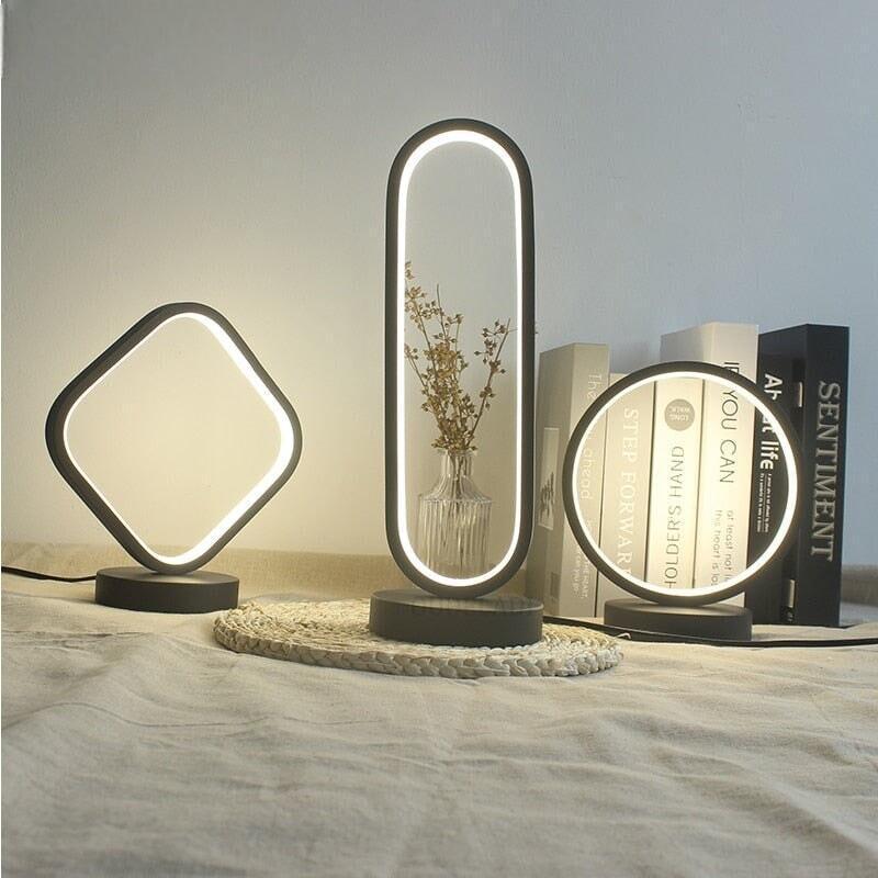 Lampe de Chevet Moderne LED | LumiNova - Designix Lampe de chevet Carré | 22.5 cm Variable