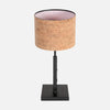 Lampe de chevet variateur, abat-jour liège & base noire | Steinhauer