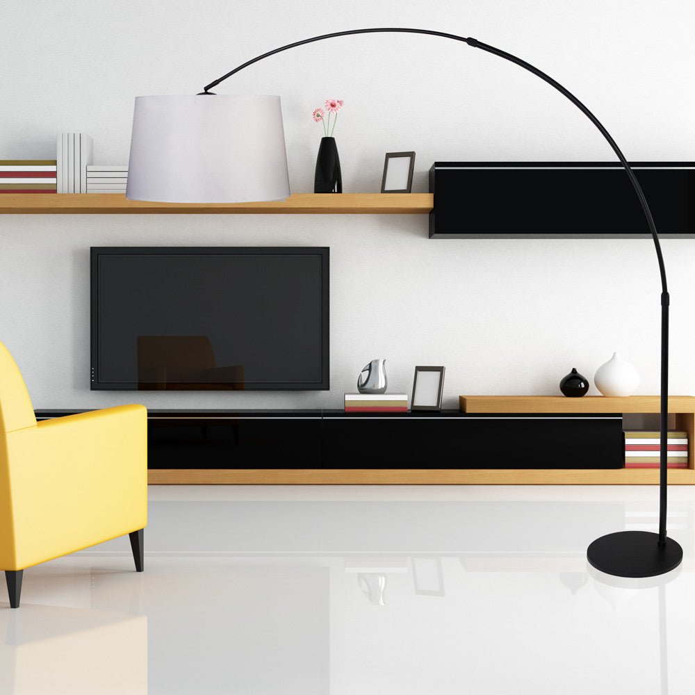Lampe De Sol Noir Et Blanc Chintz | Syla - Designix Abat - jour